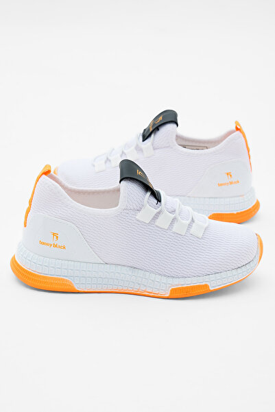 Tonny Black Children's Unisex White Orange Tonny Black Comfortable Fit Shoes