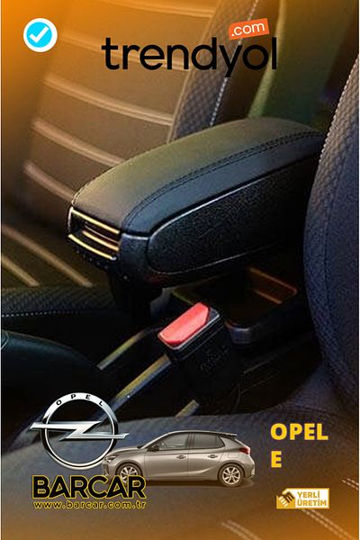 BARCAR Opel E Auto Armrest Black Leather