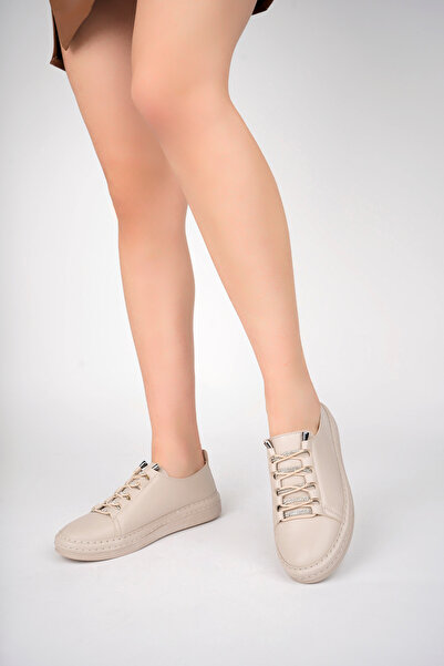 meyra'nın ayakkabıları Women's Nude Rubber Laced Ballerinas