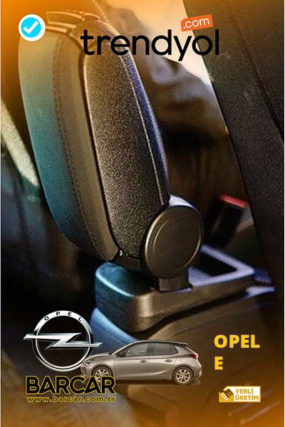 BARCAR Opel E Auto Armrest Black Leather