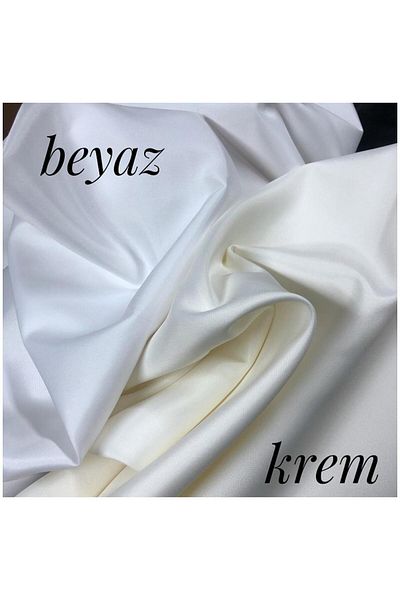 VANESSA PERDE Special Production for High Ceilings 1stQuality Satin Sunshade Non-Wrinkle Cream Color