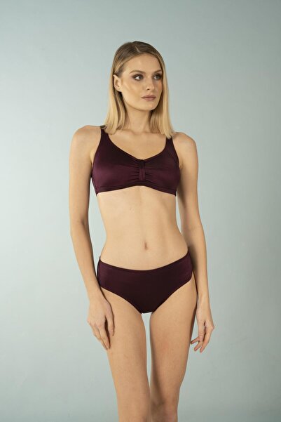 Estiva Lupli Recovery High Waist Large Size Bikini Set - Plum