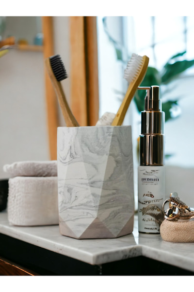 Trust Stone Σετ μπάνιου Θήκη οδοντόβουρτσας, Θήκη οδοντόκρεμας, Organizer μακ...