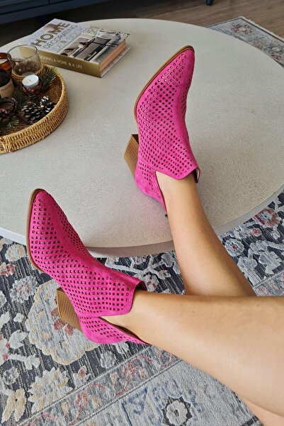 TOPUKLA 019 1015 Topukla Kadın Süet Yazlık Bot