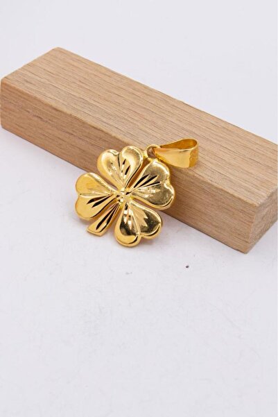 latif kuyumcu 22 Ayar Altın Zincir Kalemli Yonca Kadın Kolye Ucu LKKLY1121