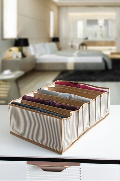 Serstil Συρτάρι 8 θέσεων Μπεζ ριγέ Organizer Organizer Xlarge 30 X 39 X 14