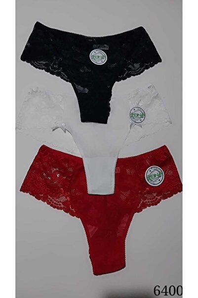 Leylim 5'li Büyük Beden Tüllü Ve Dantelli Bikini Külot