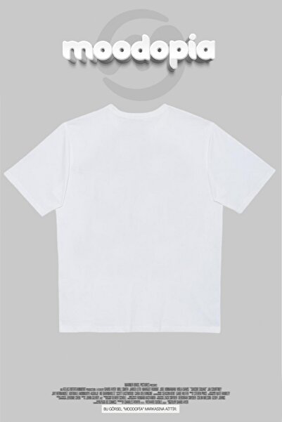 Moodopia Μπλουζάκι με στάμπα Dinosaur White Oversize