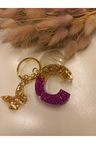 demirbasavm سلسلة مفاتيح إيبوكسي C مصنوعة يدويًا