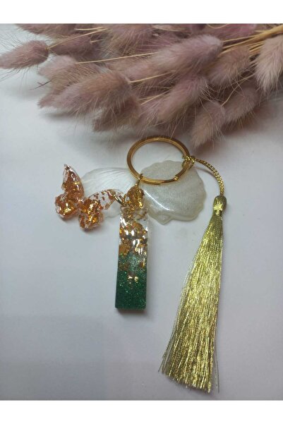 demirbasavm سلسلة مفاتيح إيبوكسي مصنوعة يدويًا