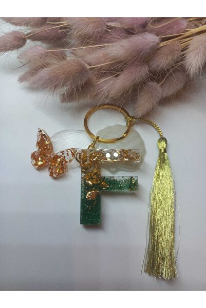 demirbasavm سلسلة مفاتيح إيبوكسي F مصنوعة يدويًا