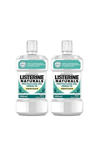 Listerine Naturals Emaye Koruma Hafif Lezzet Nane  Alkol veya Boya Yok, Vegan...