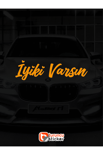 Turuncu Sticker ملصق مرآة لمظلة السيارة Happy You - مقاس 8 × 2 سم