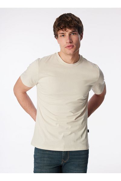 Lee Cooper Ανδρικό μπλουζάκι με στρογγυλή λαιμόκοψη μπεζ 242 LCM 242019 BASELO BEIGE