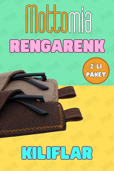 mottomia Double Color Brown and Tan Felt 100% Handmade Sun and Reading Glasses Case