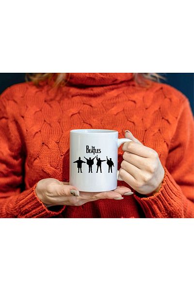 BENİMSER REKLAM The Beatles Printed Ceramic Coffee Tea Cup