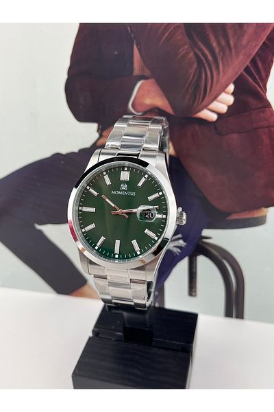 Momentus GREEN MEN'S WRISTWATCH WATERPROOF 3 YEARS WARRANTY-CM136S-15SS