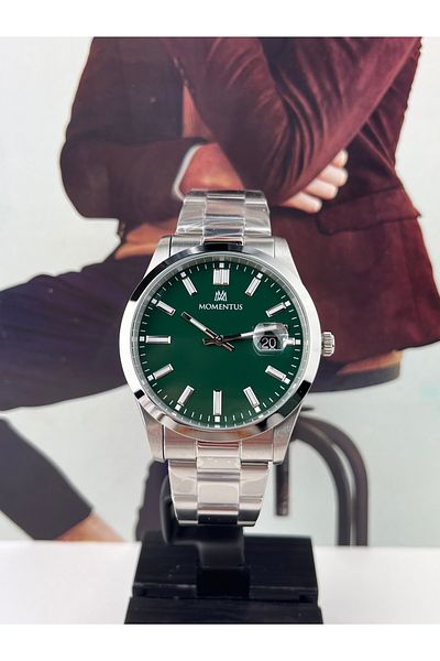 Momentus GREEN MEN'S WRISTWATCH WATERPROOF 3 YEARS WARRANTY-CM136S-15SS