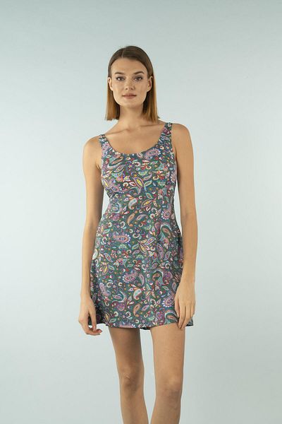 Estiva Patterned Dress Swimsuit - Green