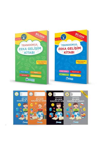 Teknookul Yayınları 1. Sınıf Bilsem Sınavı Hazırlık Seti Seviye 4 Ve Seviye 5