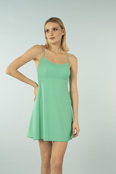 Estiva Thin Strap Dress Swimsuit - Green