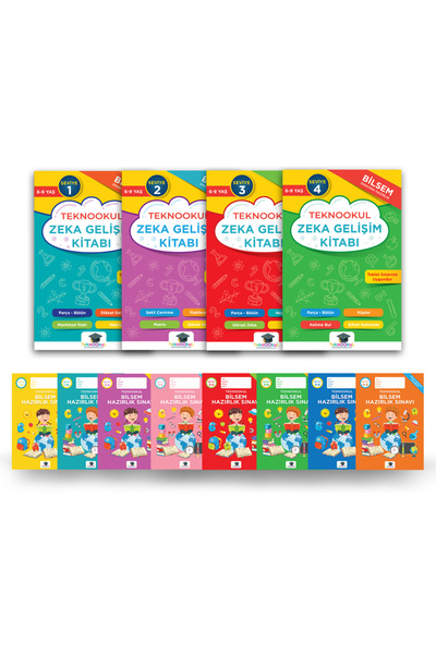 Teknookul Yayınları Bilsem Hazırlık Seti Seviye 1, Seviye 2, Seviye 3, Seviye 4 *tam Set