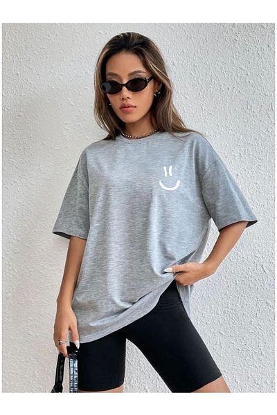 Medinenur Μπλουζάκι Unisex Smiling Face Printed