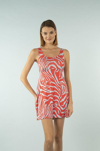 Estiva Patterned Dress Swimsuit - Pink