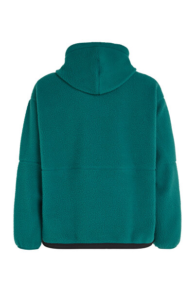Calvin Klein Yeşil Erkek Kapüşonlu Sweatshirt 00gmf3w315cjg Wo/pw - Sherpa Hood