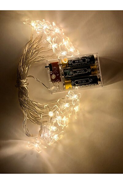 OKYANUSAYD PİLLİ 3 METRE GÜNIŞIĞI RENKLİ ŞEFFAF ÇİÇEK MODELİ LED IŞIK