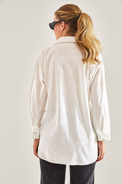 Bianco Lucci Modest Dámská plátěná košile Eye Stone Sofia plátěná košile60181016