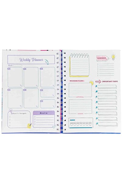 Lizy 17x24 cm Hard Cover Spiral Talking Agenda - DESIGN-7