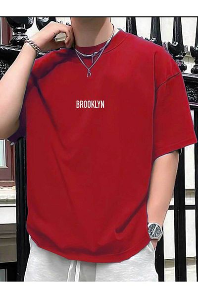 Medinenur Unisex Brooklyn Printed Crew Neck T-shirt