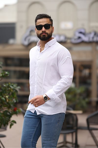 RHONES ΑΝΔΡΙΚΟ ΜΑΚΡΥΜΑΝΙΚΟ ΠΟΥΚΑΜΙΣΟ OVERSIZE