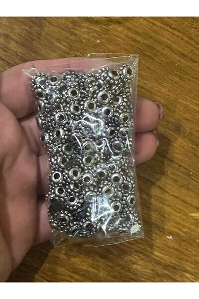 Gönülden Tasarım 05 мм 100 броя черно-сребърни мъниста за бижута