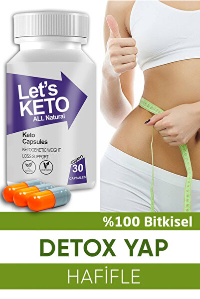 Keto Slim Let's Keto Bitkisel Kapsül Detox Form 30 Gıda Takviyesi