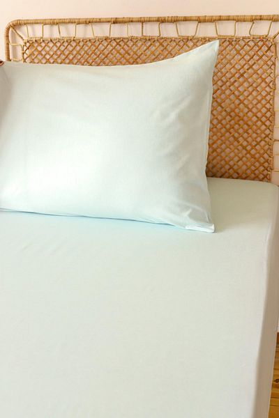 MOOSH Single Elastic Sheet Set| 30 cm Height| Solid Color| Cotton