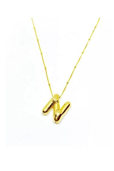 Rachel Gold Balloon 'N' Letter Steel Necklace-46 cm