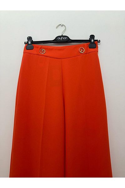 AYHAN 7512 Wide Leg Crepe Trousers