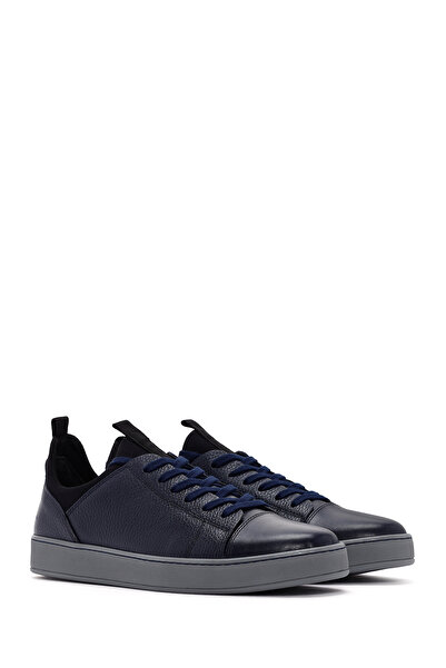 Derimod Men's Navy Blue Leather Sneakers