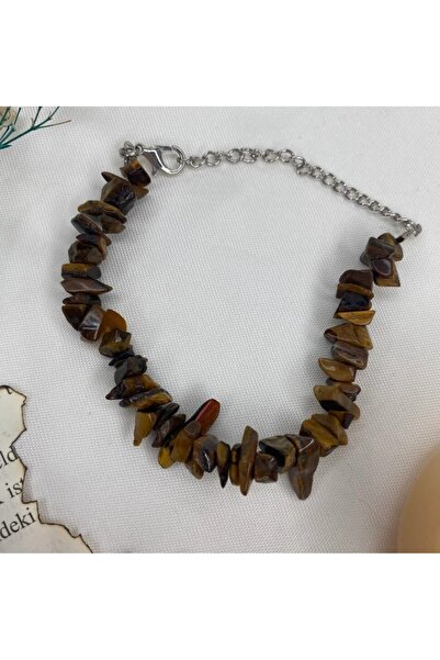 Elifsu Jewelry Kaplan Gözü Taşı Doğal Taş Kırıktaş Bileklik