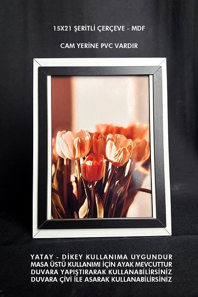 bymat 1 PIECE 15X21 STRIPED PHOTO FRAME