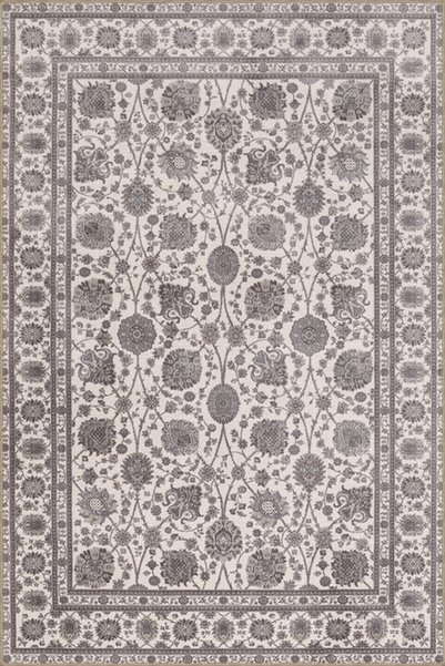 Rugs Modern Halı Covor decorativ vintage cu model etnic floral în nuanțe de g...
