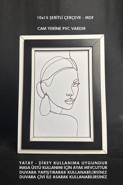 bymat 5 PIECES 10X15 FRAME - PHOTO FRAME WITH MDF STRIP