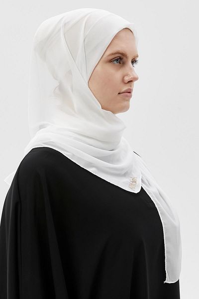 Altobeh Απλό σιφόν σάλι εκρού