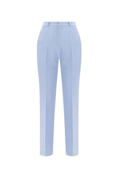 SEÇİL PANTALONUL Lungime la gleznă cu nasturi-Albastru - 38