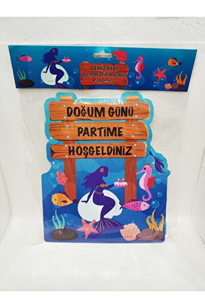 TATLI GÜNLER Deniz Kızı Dekoratif Ayaklı Pano Set 5 Parça
