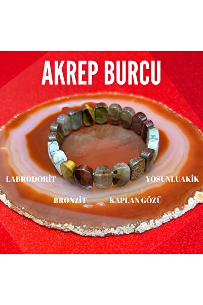 YILDIZ DOĞAL TAŞ Sertifikalı Akrep Burcu Doğal Taş Roleks Bileklik