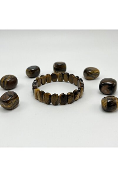 YILDIZ DOĞAL TAŞ Sertifikalı Kaplan Gözü Doğal Taş Roleks Bileklik