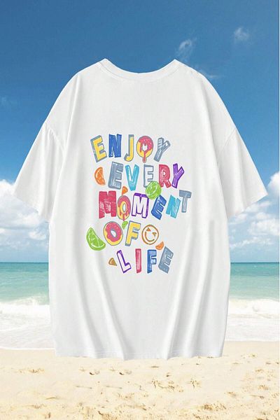 MODAGEN Unisex Απολαύστε κάθε μπλουζάκι Oversize